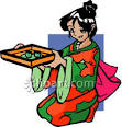 anime geisha royalty free clipart picture