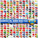 banderas del mundo mega pack tutoriales en la web