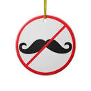 bigotes prohibidos ornamento de reyes magos de zazzle
