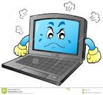 cartoon angry laptop royalty free stock photos image
