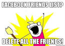 facebook friends list delete all the friends all the meme