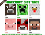 sweet nothings free printable minecraft gift tags