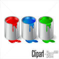 clipart tins of paint royalty free vector design