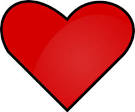 red heart clip art free vector vector