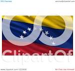 clipart of a d waving flag of venezuela with rippled fabric