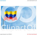 royalty free rf clipart illustration of a waving venezuela flag