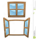 ventanas de madera de la historieta imagen de archivo imagen