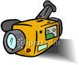 yellow video camera royalty free clipart picture