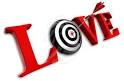 love red word and conceptual target clipart