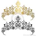 princesa tiara crowns vector illustration foto de archivo imagen