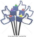stock illustrations of thumbs up facebook like us icons group of