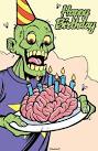 halloween zombie happy birthday brains brain cake funny lol photo