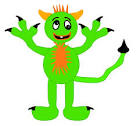 paper pulse blog spot little green halloween monster