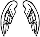 angel wings and halo clip art black and white clipart best
