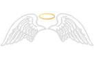 wings with halo clip art vector clip art online royalty free
