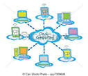 eps vector of cloud computing concept client computers