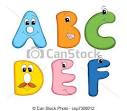 clip art of letters of the alphabet colored letters of the