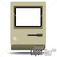 clipart old mac computer royalty free vector design