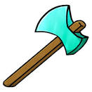 minecraft diamond axe icon png clipart image iconbug