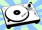 turntable music player clip art vector free download
