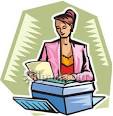 woman in an office royalty free clipart picture