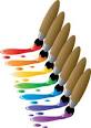 painting clipart image clip art illustration of paint brushes