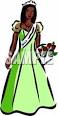 a beauty queen holding a bouquet of roses royalty free clipart