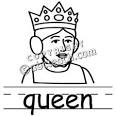 clip art basic words queen bw labeled abcteach cliparts
