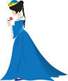 queen clipart image clipart illustration of a queen with a long