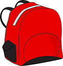 red backpack clip art red backpack vector image