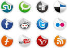 conjunto de iconos web de alta calidad sobre redes sociales
