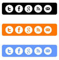 iconos sociales circulares con color variable redeando