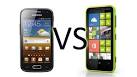 a comparison of the nokia lumia and the samsung galaxy ace
