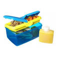 sistema blue large plastic kids school sandwich lunch box with