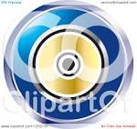 clipart of a round computer software cd icon royalty free vector