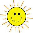 clipart sol sole solskin smile glade varme tegninger