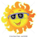 clipart vectorial de feliz sol gafas de sol vector