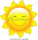 vector clipart of cartoon sun characters isolated on white