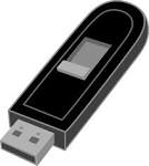 black usb flash drive free clip art