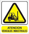 cartel atencion vehiculos industriales de poliestireno de alto