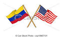 drawings of america and venezuela alliance and friendship