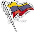 waving flag of venezuela royalty free clipart picture