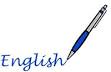 full version of blue ball point pen writing word clipart