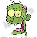 zombie clipart happy green zombie face by hit toon